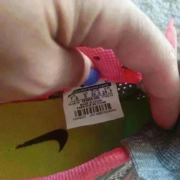 Nike Women’s Gray & Pink Flyknit Lunar 2 Lightweight Running & Training Shoe 7.5 - Picture 12 of 16